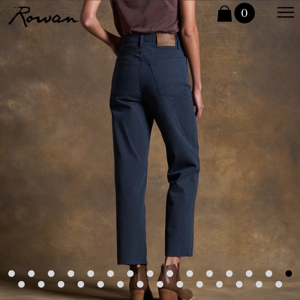 Marilee 5-pocket pant. Tailored Blue Straight Leg pant.